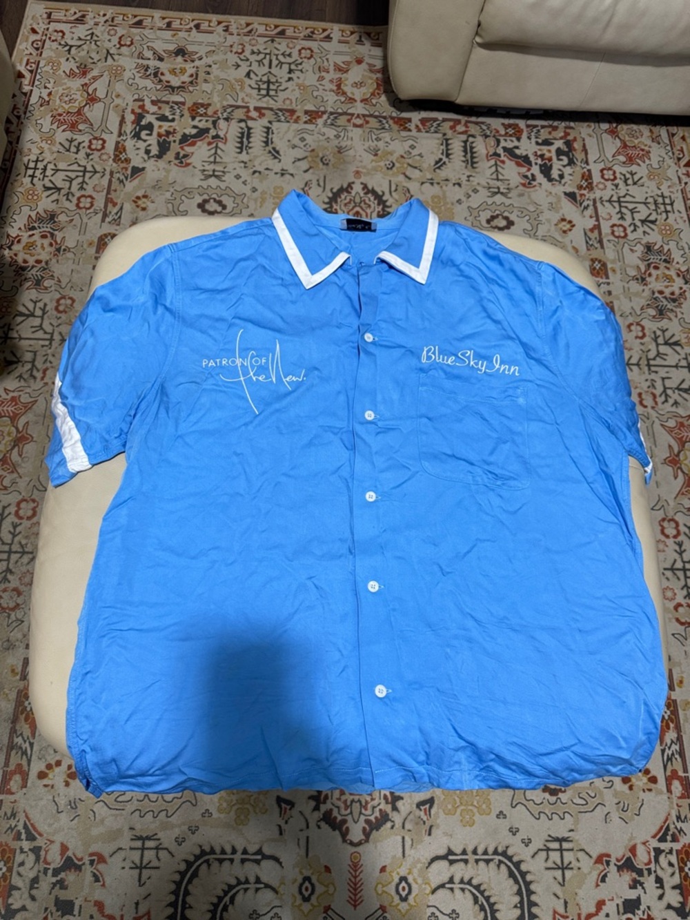 Men's Casual Button-Down Shirt in Sky Blue